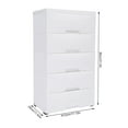 Chest of 5 Drawers Plastic Stackable Drawer Tower Dresser Clothes