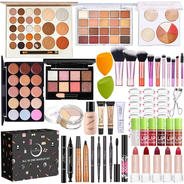 Kit de maquillaje CHAFFUL todo en uno para mujer con base de maquillaje y más