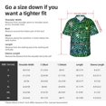 thumbnail image 5 of Fuzoiu Green Disco Lights Print Hawaiian Shirt for Men, Summer Beach Casual Short Sleeve Button Down Shirts, Men’s Beach Summer Shirts with Pocket,Medium, 5 of 7