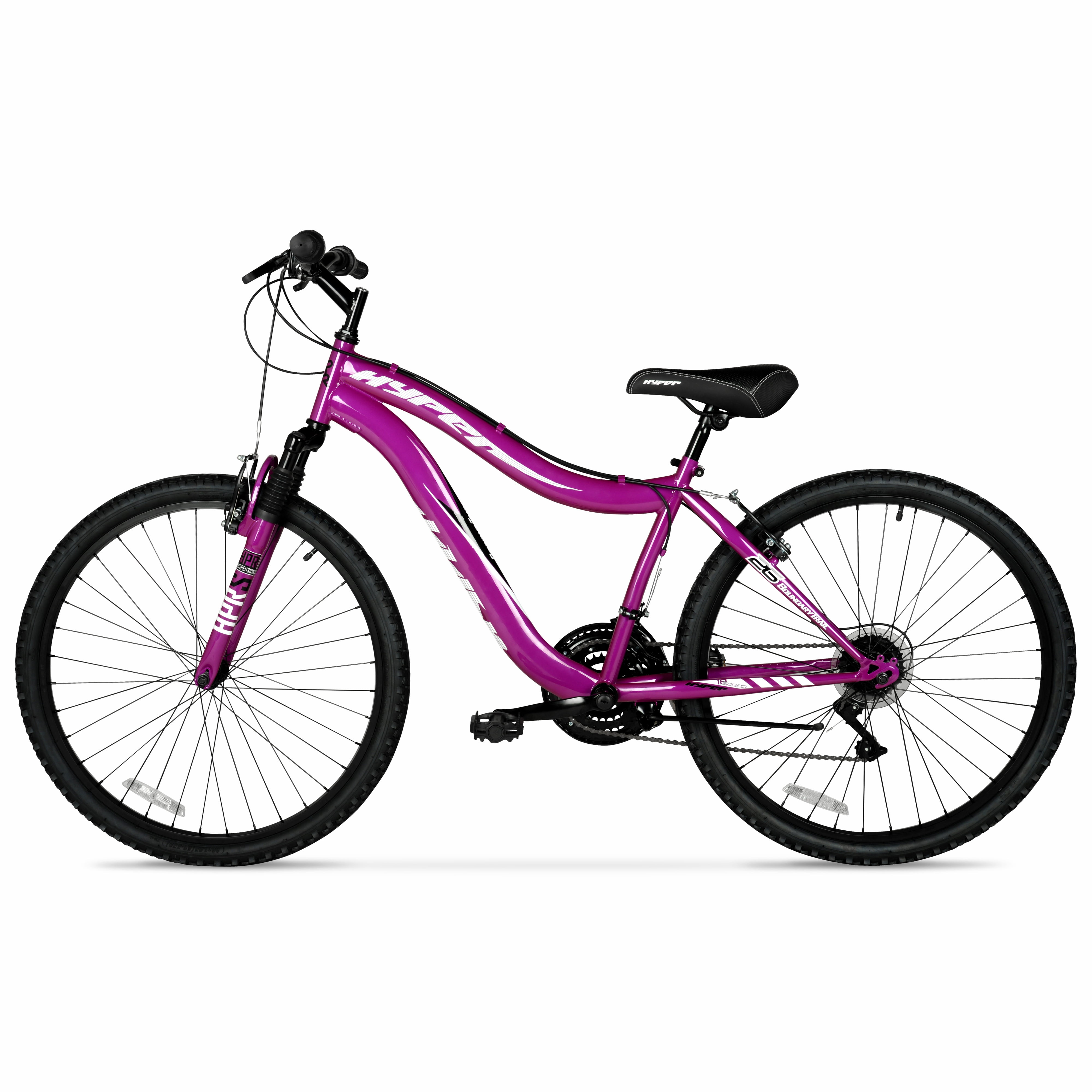 Hyper Bicycles 26” Lady’s Boundary Mountain Bike, Purple