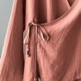 thumbnail image 6 of MESSUEN Loose Fit Spring Trendy Linen Shirts for Women Dress Shirts Soft Going Out Tops Work Tops Business Casual Summer Business Casual Vintage Vacation Tees Orange 3XL, 6 of 8