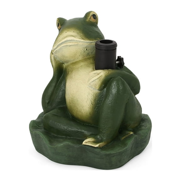 Ziggy Outdoor Frog Umbrella Base, Green