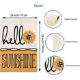 thumbnail image 6 of Hello Sunshine Summer Sunflower House Flag 28x40 Inch Double Sided for Outside Black White Buffalo Plaid Checkered Flower Decorative Seasonal Holiday Yard Decoration, 6 of 6