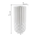 thumbnail image 3 of LuxenHome Fluted and Diamond White MgO Tall Planter, Indoor and Outdoor, 3 of 6