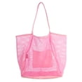 thumbnail image 1 of Bolsa de playa HOXIS Mesh para mujer en nailon rosa y poliéster, 1 of 6