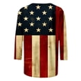 thumbnail image 7 of Conairie Women Patriotic T Shirts 3/4 Sleeve Crew Neck Loose 4th of July Shirt With American Falg Print Summer Trendy Casual Tops Red XXXXL, 7 of 7