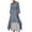 Gray-01, variant on Mittory Linen Maxi Shirt Dress for Womens Casual 3/4 Sleeve Crew Neck Boho Dresses with Pockets