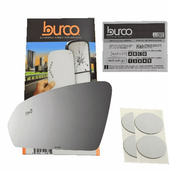 Burco 4865B Driver Side Replacement Mirror Glass w/BlindSpot No Rear Mount, Compatible with 2022-2023 VW Taos