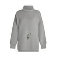 thumbnail image 3 of Brglopf Womens Sweatshirts Long Sleeve Mock Neck Pullover Tops Drawstring Side Slit Tunic Shirts Trendy Fall Clothes 2023, 3 of 3