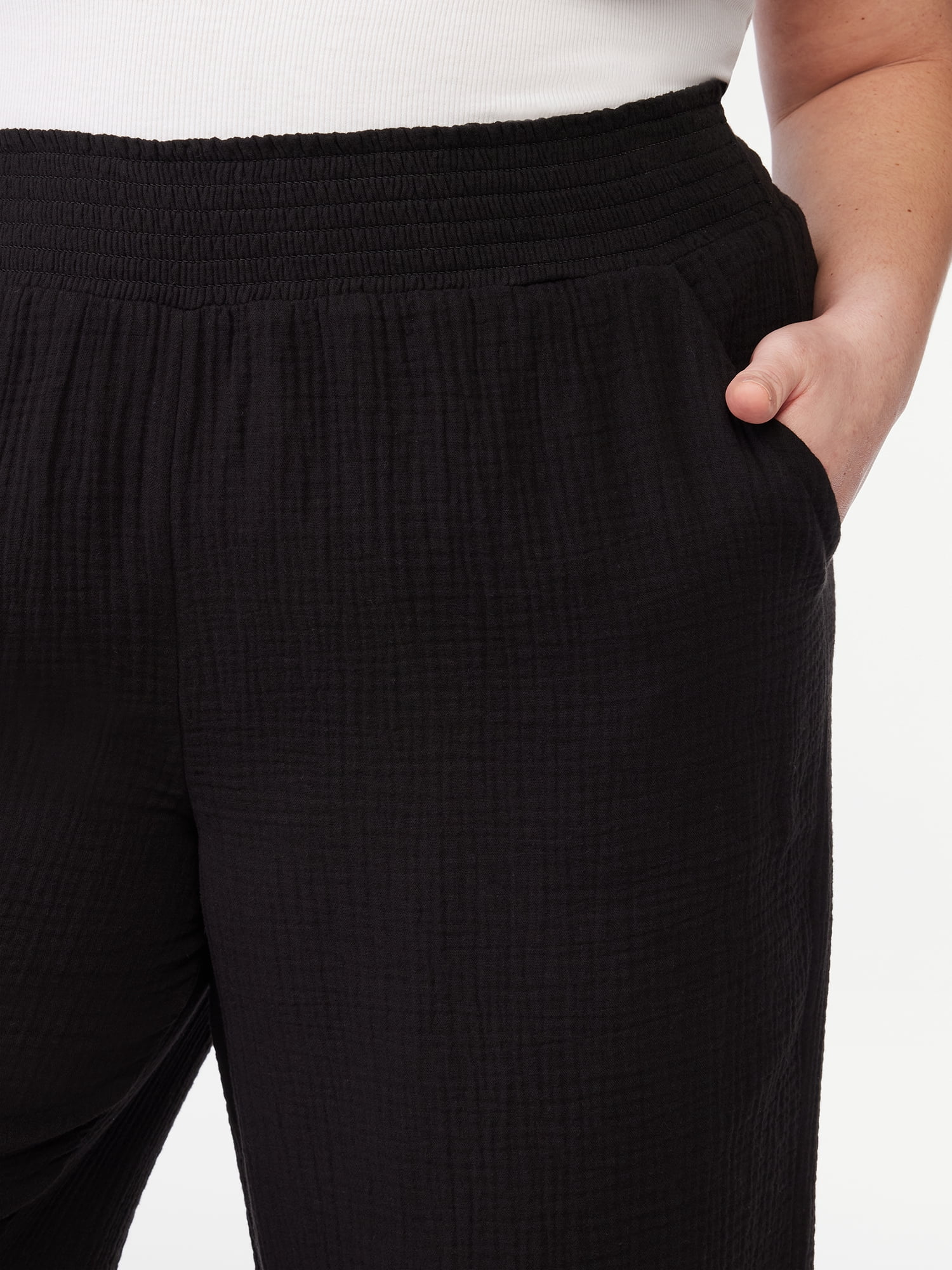 Joyspun Women's Gauze Sleep Pants, Sizes S to 3X