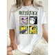 thumbnail image 1 of Camiseta con estampado de dibujos animados para mujer: cuello redondo informal, manga corta, algodón elástico, lavable a máquina. Ideal para verano y ropa informal. Top deportivo de ocio., 1 of 6