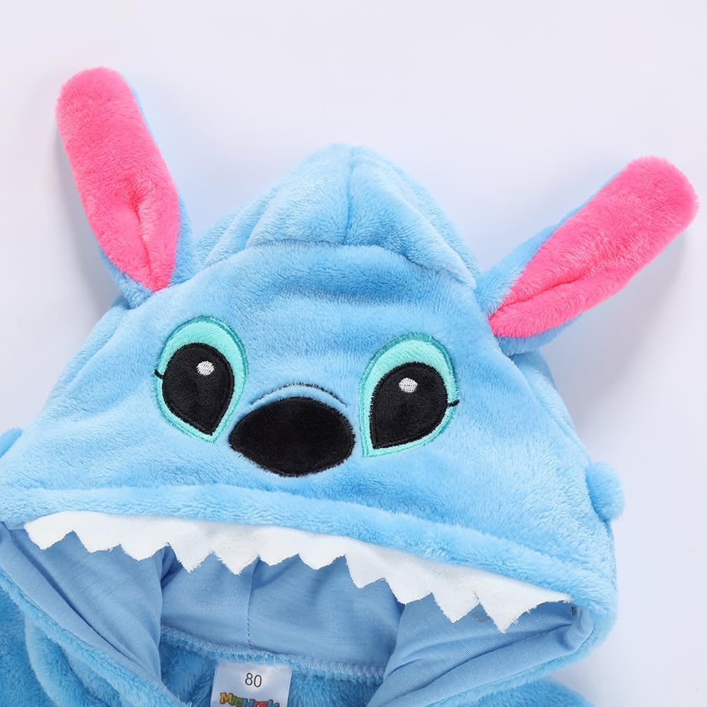 Unisex Baby Animal Onesie Flannel Hooded Romper for Infants Toddlers (0-3 Years) Winter Jumpsuit for Boys and Girls