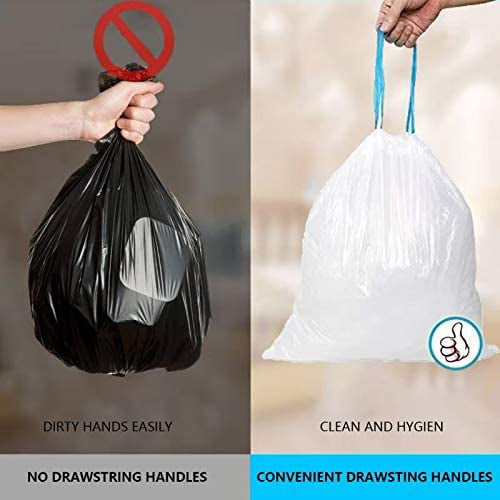 Small Trash Bags CCLINERS 2.6 Gallon Garbage Bags Small Bathroom