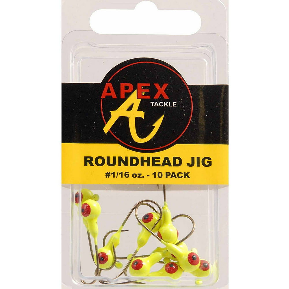 Apex Jig Heads, 1/16 oz, Chartreuse