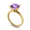 thumbnail image 2 of 2.5 ct Round Cut Simulated Alexandrite Solitaire Engagement Ring for Women in 18K Yellow Gold, 2 of 5