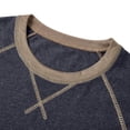 thumbnail image 5 of Men's Long Sleeve Crew Neck Pullover T Shirt Casual Fashion Solid Color Slim Fit Sports Tops Fall Winter Lightweight Soft Comfort Shirts, 5 of 7