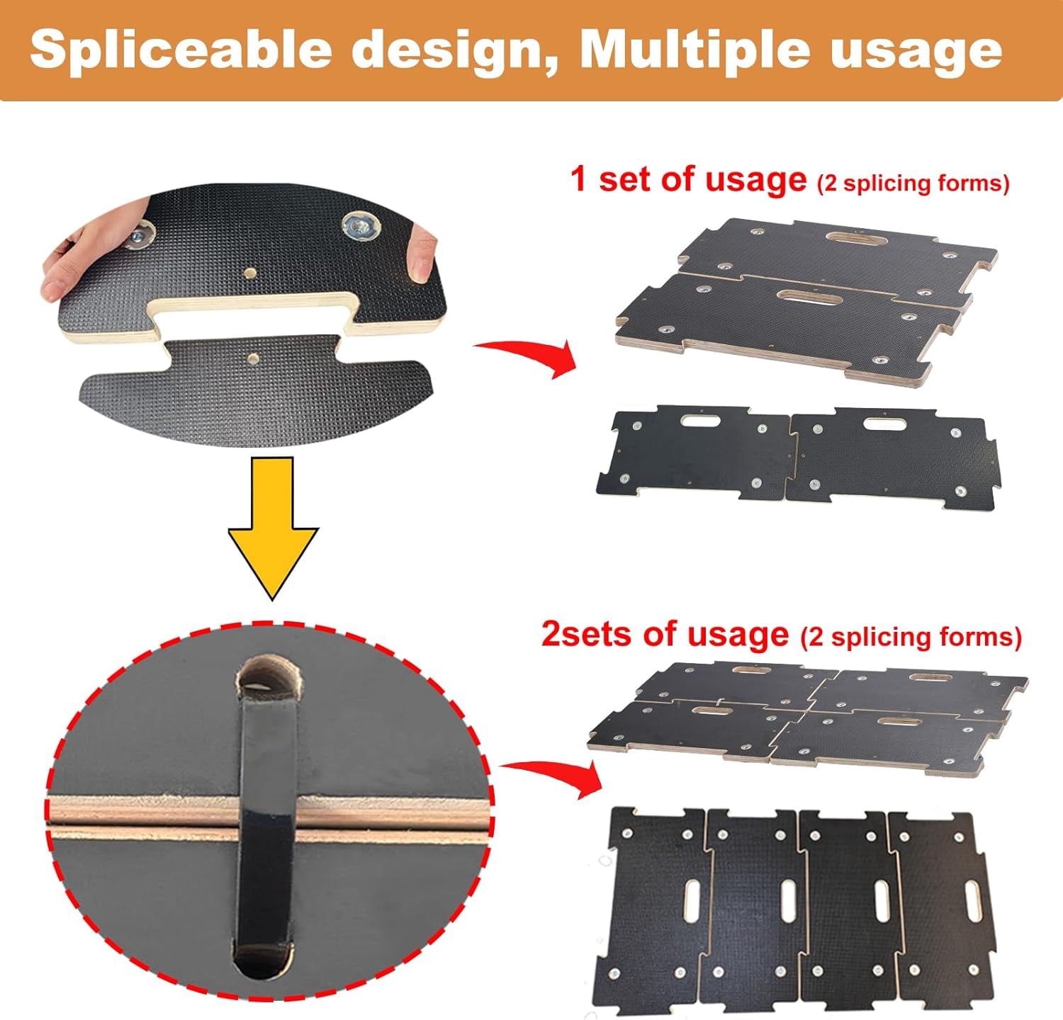Hard Wood Mover Spliceable Dolly 550Lbs Capacity 2 Packs 4 Wheels Heavy Duty Furniture Moving Connectable Design Upgraded Transport Roller