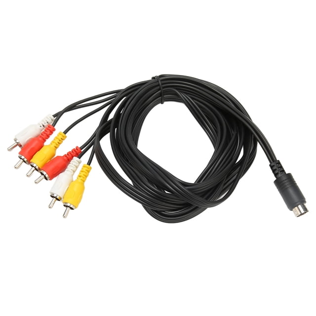 DIN 9 PIN A 6 Cable, material PVC Video Video Compuestón Señal Transparente de Cable Tensión de Baja Pérdida Para Receptor AV