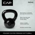 thumbnail image 4 of CAP Barbell Cast Iron Kettlebell, Black, 25LBS, 4 of 7