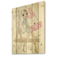 thumbnail image 2 of Designart 'Young Woman With Shopping Boxes In Paris' Shabby Chic Print on Natural Pine Wood, 2 of 5