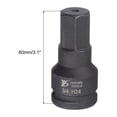 thumbnail image 2 of Uxcell 24mm Impact Hex Bit Socket, 3/4" Drive 100mm Length CR-MO Steel Metric Sizes, 2 of 5