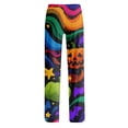 thumbnail image 6 of Pajama Pants Women Halloween Pumpkin Print Drawstring Stretchy Pjs Casual Bottoms, 6 of 6