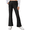 Black, variant on Arshiner Girls' Leggings High Waisted Stretch Bell Bottom Solid Color Athletic Classic