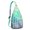Greenish-blue-44, variant on 4-Pockets Cross Body Bags for Woman Men,Cute Sea Life Sling Bag Chest Bag with Adjustable Strap Women's Crossbody Bags for Outdoors Hiking Traveling