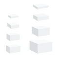 thumbnail image 1 of jifeng 8x Acrylic Cube Display Box Riser Nesting Riser Stands for Food Cake Dessert White, 1 of 9