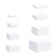 thumbnail image 1 of 8x Caja De Exhibición De Cubo De Acrílico Soportes Elevadores De Anidación Elevadores Para Comida Pastel Postre Blanco, 1 of 8