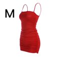 thumbnail image 1 of Vestido de verano sin mangas con cuello barco para mujer, vestido ajustado para club nocturno, rojo, M kenally AP1098-10B, 1 of 7