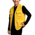 thumbnail image 4 of Kids Cargo Vest Utility Fishing Vests Multi Pockets Zip Up Sleeveless Casual Fashion Jacket for Young Boys and Girls Yellow 7-8 Years, 4 of 6