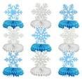 thumbnail image 2 of Table Centerpieces-9Pcs White Blue Snowflake Honeycomb Winter Centerpieces,Christmas/Holiday/Winter Birthday Decor Safeglitz, 2 of 5