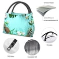 thumbnail image 3 of Lafuoo Tropical Pineapple Pattern Portable Aluminum Film Insulated Refrigerated Lunch Bag, Zippered Cooler Bag/Hot Bag for Food and Beverag-One Size, 3 of 7
