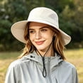 thumbnail image 2 of Waterproof Sun Hat, Rain Hat for Women, UPF 50+ UV Protection, Wide Brim, Packable, Lightweight, Fishing Hat for Hiking, Travel, 2 of 9