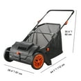 thumbnail image 4 of KFFKFF Lawn Sweeper, 21-inch Collector for Leaves & Grass, Robust Wheels & Reinforced Steel Construction, Large 3.5 cu. ft. Mesh Bag for Collection, Equipped with 2 Rotating Brushes, 4 of 9