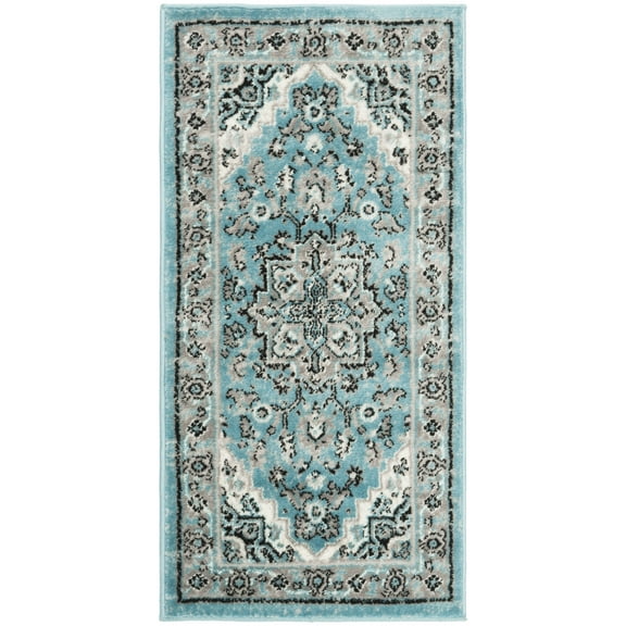 SAFAVIEH Skyler Collection SKY126M Blue / Ivory Rug