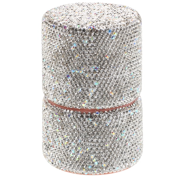 1 juego de brochas de maquillaje con cristales brillantes, para difuminar el rostro, base líquida, polvos, corrector, sombras de ojos, herramienta de belleza con soporte para viajar a casa.