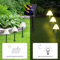 thumbnail image 4 of serony LED Light Waterproof Solar Energy Design Mushroom String Lamp Intelligent Photosensitivity Decorative Lantern No Cable Required No.3, 4 of 8
