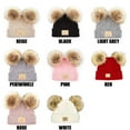 thumbnail image 5 of CC Baby Double Pom Winter Beanie - Criss-Cross Pattern, Fits Newborn to 9 Months, Soft & Cozy Baby Hat with Plush Pom, Authentic CC Brand - Soft, Warm Hats for Babies and Toddlers - Cozy Winter Wear, 5 of 12