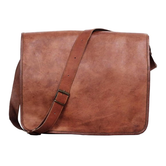 Komal's Passion Leather Vintage Sac Messager en Cuir pour Ordinateur Portable 16 Pouces pour Hommes