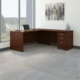 thumbnail image 2 of Scranton & Co Transitional Wood L Shaped Desk with File Cabinet in Mahogany, 2 of 7