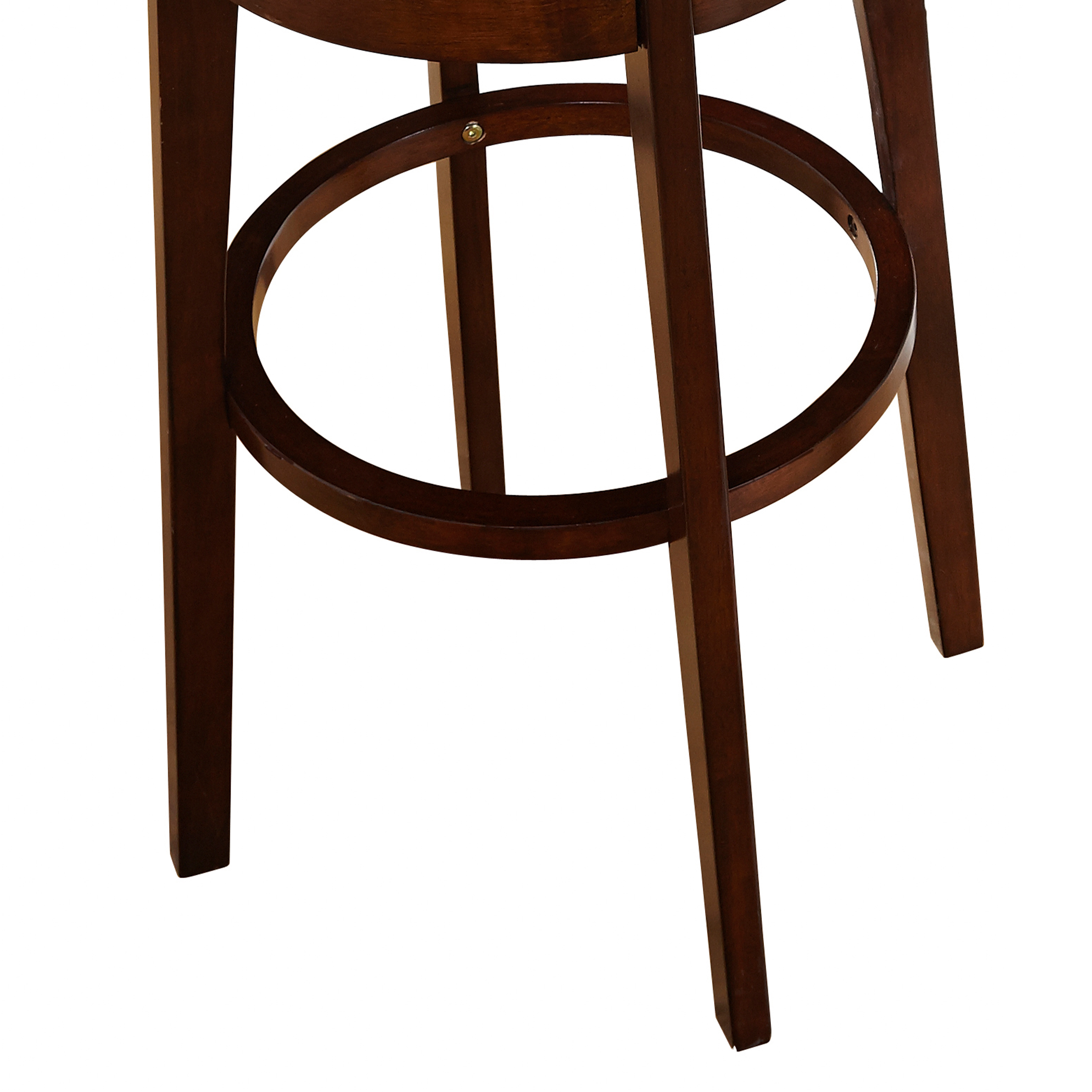 TMS Avenue 30" Round Indoor Swivel Bar Stool, Rich Brown/Cream Faux Leather