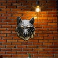 thumbnail image 4 of 3 Piezas Lobo Animal Pared Arte Decoraciones Busto Pared Estatua Mano De Obra Fina, 4 of 9