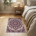 thumbnail image 3 of ODIKA Abstract Boho Symmetrical Border Inspired Solid Minimalist Purple Flowing for Bedroom, Nursery, RV, Pet Friendly & Kids Safe Bedside, 3 of 7