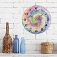 thumbnail image 7 of GZHJMY Tie Dye Wall Clock, 10" Silent Non Ticking Round Clock, Oil Painting Easy to Read Clock for Living Room Bedroom Bathroom Home Decor Holiday Gifts, 7 of 7