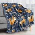 thumbnail image 5 of Sloth Blanket Cute Sloth Gifts Soft Flannel Lightweight Sloths Throw Blanket for Kids Girls Boys All Season Sloth Blankets for Sofa Couch Bed Decorative Sloth Blanket(40"x50"), 5 of 8
