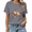 1-Gray, variant on UNISHE Women's Navy Blue Fantasy Antler Bunny Graphic Short Sleeve T-Shirt Summer Daily Top