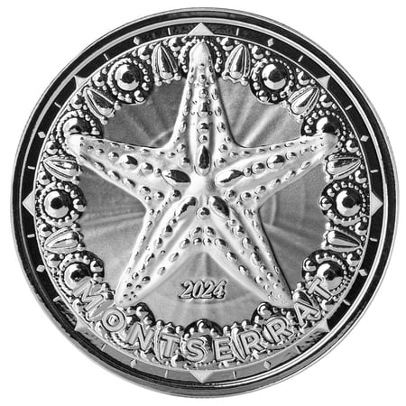 2024 1 oz Montserrat Starfish .999 Silver Coin
