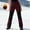 Red, variant on Women's Fleece Lined Thermal Snowpants Color Block Waterproof Windproof Snowboarding Pants with Pockets Brown M